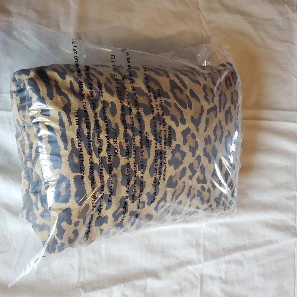 Ralph Lauren Home Aragon Leopard Print Queen Fitted Sheet 100 Cotton Made in USA